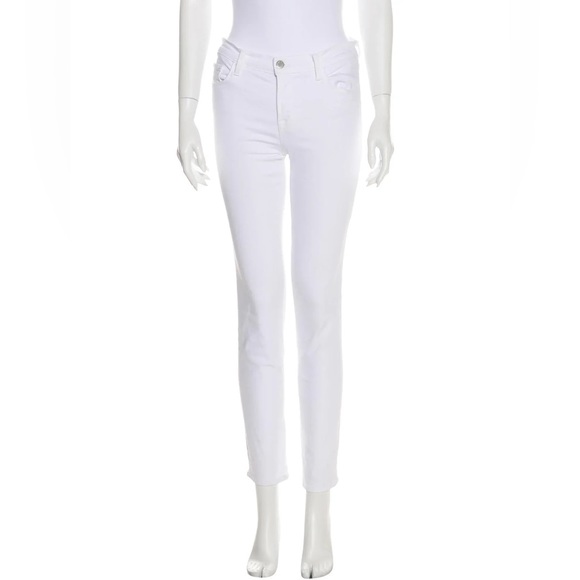 J Brand white mid-rise skinny jeans 27 - Picture 1 of 7